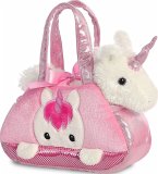 Aurora World 32795 - Fancy Pals Einhorn 20cm, Handtasche mit Plüschtier