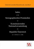 Index zu den Stenographischen Protokollen der Konstituierenden Nationalversammlung der Republik Österreich (4. 3. 1919 bis 9. 11. 1920)