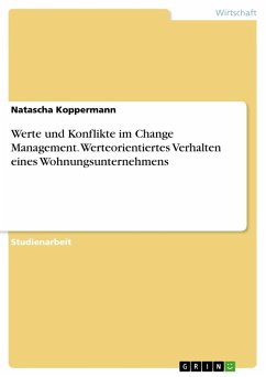Werte und Konflikte im Change Management. Werteorientiertes Verhalten eines Wohnungsunternehmens - Koppermann, Natascha