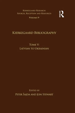 Volume 19, Tome V: Kierkegaard Bibliography (eBook, PDF)