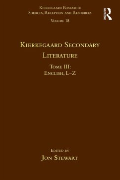 Cover Volume 18, Tome III: Kierkegaard Secondary Literature (eBook, ePUB)