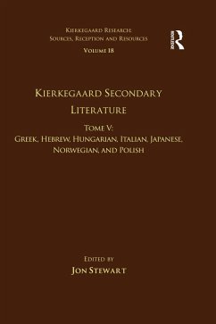Cover Volume 18, Tome V: Kierkegaard Secondary Literature (eBook, ePUB)