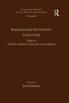 Cover Volume 18, Tome IV: Kierkegaard Secondary Literature (eBook, ePUB)