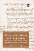 Renaissance Syntax and Subjectivity (eBook, ePUB)