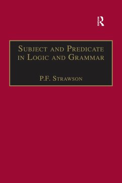 Cover Subject and Predicate in Logic and Grammar (eBook, PDF)