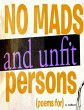 No Mads and Unfit Persons [Poems For]... - Bild 1