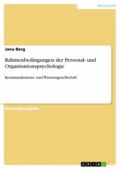 Rahmenbedingungen der Personal- und Organisationspsychologie (eBook, PDF)