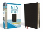 NIV, Thinline Bible, Giant Print, Bonded Leather, Black, Indexed, Red Letter Edition