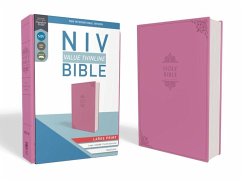 NIV, Value Thinline Bible, Large Print, Imitation Leather, Pink - Zondervan