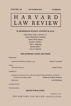 Cover Harvard Law Review: Volume 130, Number 1 - November 2016 (eBook, ePUB)