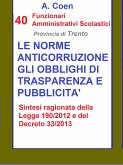40 Funzionari Amministrativi Scolastici - Le norme anticorruzione, gli obblighi di trasparenza e pubblicità (eBook, ePUB)