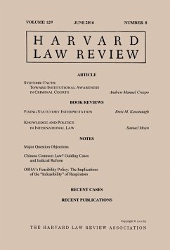 Cover Harvard Law Review: Volume 129, Number 8 - June 2016 (eBook, ePUB)