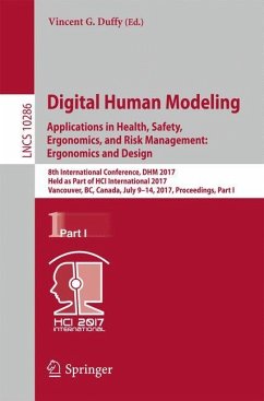 Digital Human Modeling. Applications in Health, Safety, Ergonomics, and Risk Management: Ergonomics and Design: 8th International Conference, DHM 2017