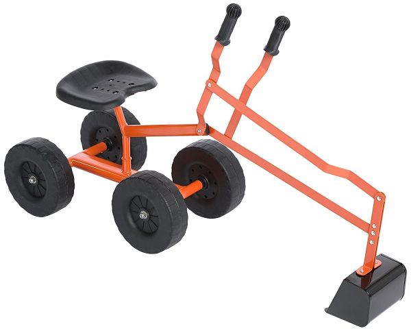 small foot 4628 - Bagger mit Rädern, Sandspielzeug, 360° drehbar, ab 3 Jahren