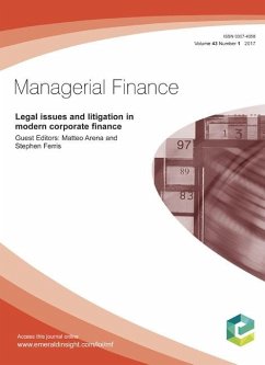 Cover Legal Issues and Litigation in Modern Corporate Finance (eBook, PDF)