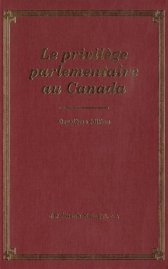 Cover Privilege Parliamentaire au Canada (eBook, PDF)