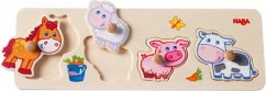 HABA 301939 - Greifpuzzle Bauernhof Tiere, 4 Teile