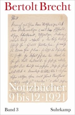 Notizbücher 1921 / Notizbücher 3 - Brecht, Bertolt