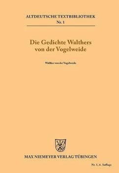Cover Die Gedichte Walthers von der Vogelweide (eBook, PDF)