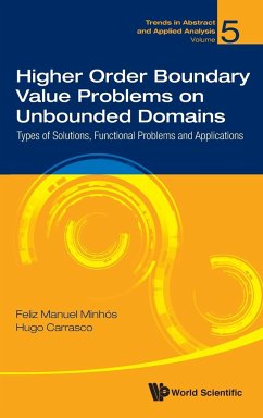 Higher Order Boundary Value Problems on Unbounded Domains: Types of Solutions, Functional Problems and Applications