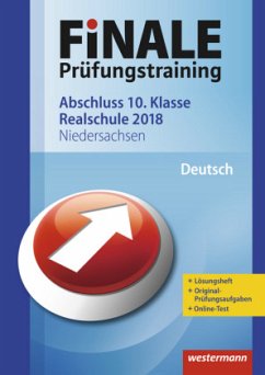 Cover Finale Prüfungstraining 2018 - Abschluss 10. Klasse Realschule Niedersachsen, Deutsch