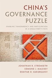 China's Governance Puzzle - Stromseth, Jonathan R; Malesky, Edmund J; Gueorguiev, Dimitar D