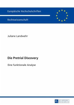 Die Pretrial Discovery - Landwehr, Juliane