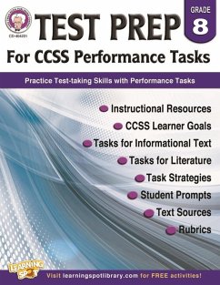 Test Prep for CCSS Performance Tasks, Grade 8 (eBook, PDF) - Cameron, Schyrlet