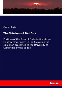 The Wisdom of Ben Sira - Taylor, Charles