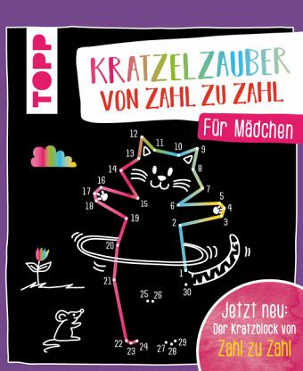 Kratzelzauber von Zahl zu Zahl für Mädchen Kratzelzauber von Zahl zu Zahl für Mädchen