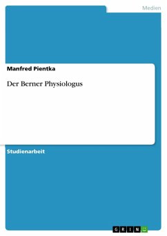 Der Berner Physiologus (eBook, ePUB) - Pientka, Manfred