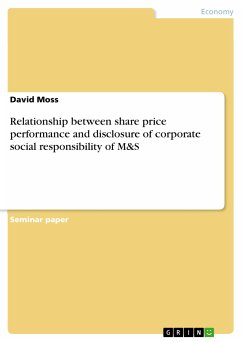 Relationship between share price performance and disclosure of corporate social responsibility of M&S (eBook, ePUB) - Moss, David