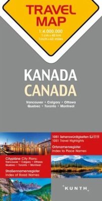 Cover KUNTH TRAVELMAP Kanada 1:4 Mio.