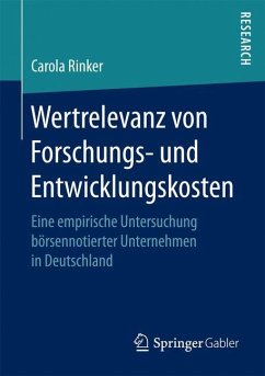 Wertrelevanz von Forschungs- und Entwicklungskosten - Rinker, Carola