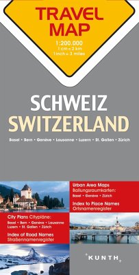 KUNTH TRAVELMAP Schweiz 1:200.000. Travel Map Switzerland / Suisse / Svizzera