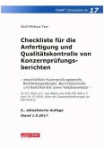 Checkliste für die Anfertigung und Qualitätskontrolle von Konzernprüfungsberichten