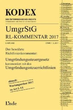 Cover KODEX Umgründungssteuergesetz-Richtlinienkommentar (UmgrStG RL) 2017 (f. Österreich)