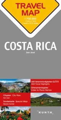 KUNTH TRAVELMAP Costa Rica 1:700.000
