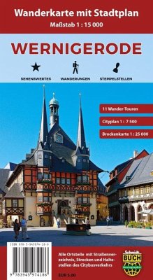 Wernigerode, Wanderkarte und Stadtplan