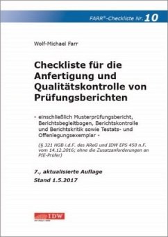 Checkliste für die Anfertigung und Qualitätskontrolle von Prüfungsberichten - Farr, Wolf-Michael