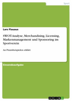 SWOT-Analyse, Merchandising, Licensing, Markenmanagement und Sponsoring im Sportverein (eBook, PDF)