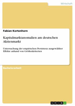 Kapitalmarktanomalien am deutschen Aktienmarkt (eBook, PDF)