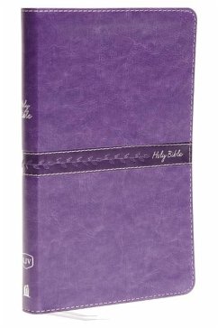 KJV, Thinline Bible, Standard Print, Imitation Leather, Purple, Indexed, Red Letter Edition - Thomas Nelson