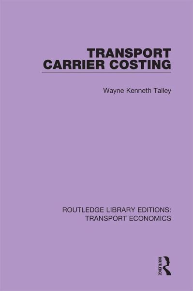 Transport Carrier Costing (eBook, ePUB) Transport Carrier Costing (eBook, ePUB)