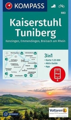 KOMPASS Wanderkarte Kaiserstuhl, Tuniberg, Kenzingen, Emmendingen, Breisach am Rhein