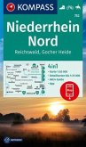 KOMPASS Wanderkarte Niederrhein Nord, Reichswald, Gocher Heide KOMPASS Wanderkarte Niederrhein Nord, Reichswald, Gocher Heide
