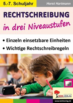 Cover Rechtschreibung in drei Niveaustufen / Klasse 5-7 (eBook, PDF)