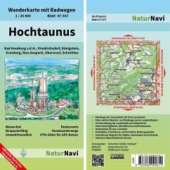 NaturNavi Wanderkarte mit Radwegen Hochtaunus