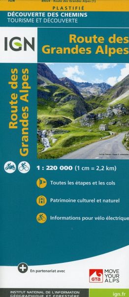 IGN Karte, Découverte des chemins, tourisme et découverte Route des Grandes  Alpes - Landkarten portofrei bei bücher.de
