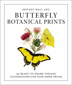 Instant Wall Art - Butterfly Botanical Prints - Adams Media